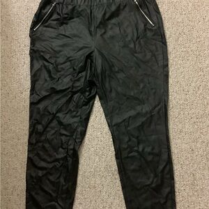 Shein Curve 3XL Black faux leather pants